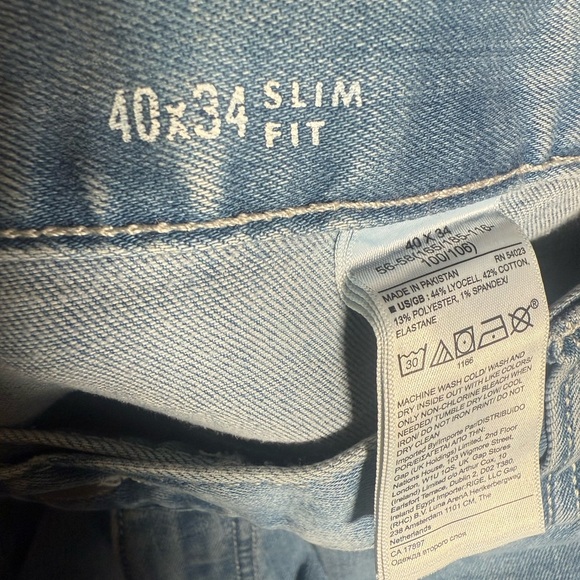 Banana Republic Slim LuxeTraveler mens jeans 40 x 32 NWOT light wash Spring - Picture 6 of 16